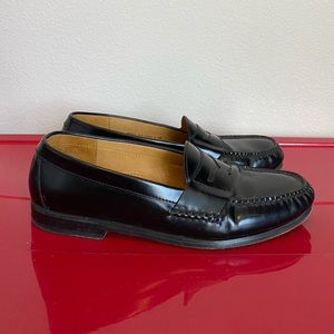 Vintage Cole Haan Penny Loafers, Black Leather